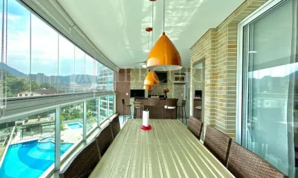 Apartamento no guarujá, enseada, 4 quartos e 2 suítes e lazer completo, mercuri imóveis - imobiliaria no guarujá.