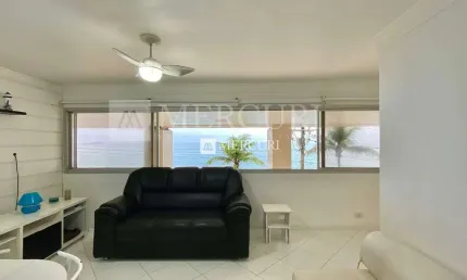 Apartamento no guarujá, pitangueiras, 2 quartos e sala para 2 ambientes com vista para o mar - mercuri imóveis - imobiliária no guarujá