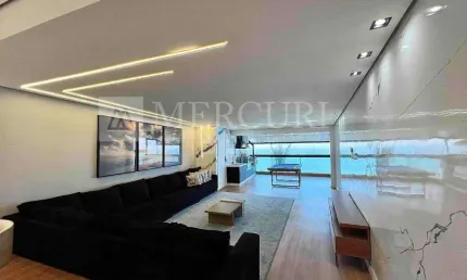 Apartamento no guarujá, praia das pitangueiras, frente para o mar, 3 suítes, reformando e com varanda gourmet - mercuri imóveis - imobiliária no guaru