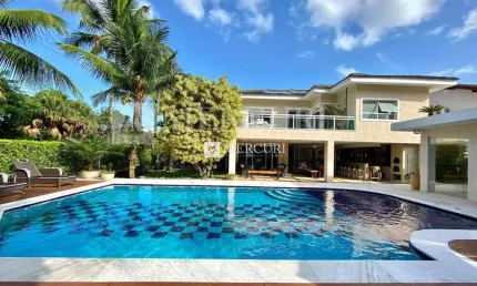 Casa no guarujá, enseada, condomínio fechado, 5 quartos, sala para 3 ambientes e espaço gourmet com piscina - mercuri imóveis - imobiliária no guarujá