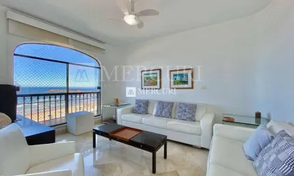 Apartamento Amplo Frente Mar com 4 quartos (2 suítes) à venda, 217 m² por R$ 1.200.000 - Pitangueiras - Guarujá/SP - Imobiliária Mercuri