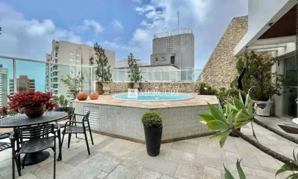Cobertura no Guarujá, Astúrias, com Varanda Gourmet e Piscina Privativa, 3 Quartos, Mercuri Imóveis Guarujá.