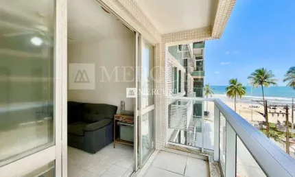 Apartamento no guarujá, astúrias, com vista mar, 3 quartos, mercuri imóveis guarujá.