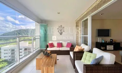 Apartamento no guarujá, enseada, 3 quartos, sala para 2 ambientes e varanda com vista para o mar - mercuri imóveis - imobiliária no guarujá