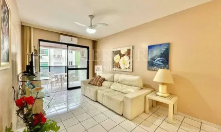 Apartamento no guarujá, pitangueiras, com sacada com vista urbana, 2 quartos.