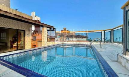 Cobertura com Piscina e Vista Para o Mar, 3 quartos (1 suíte) à venda, 219 m² por R$ 1.100.000 - Enseada - Guarujá/SP - Imobiliária Mercuri