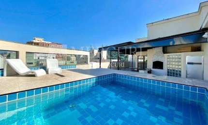Cobertura com piscina com 3 quartos (1 suíte) à venda, 186 m² por R$ 1.600.000 - Pitangueiras - Guarujá/SP - Imobiliária Mercuri