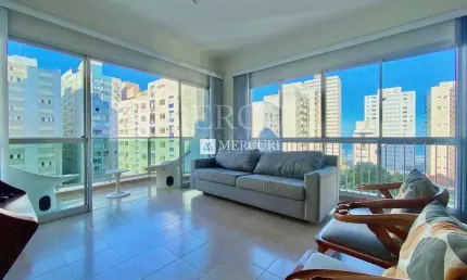 Apartamento com Vista para o Mar com 4 quartos (1 suíte) à venda, 127 m² por R$ 800.000 - Pitangueiras - Guarujá/SP - Imobiliária Mercuri