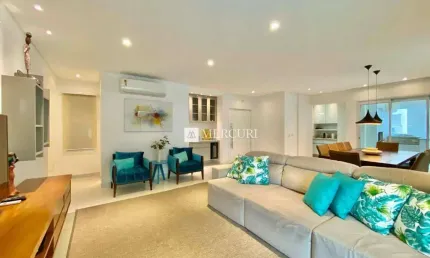 Apartamento no guarujá, pitangueiras, com varanda gourmet, com 3 quartos.