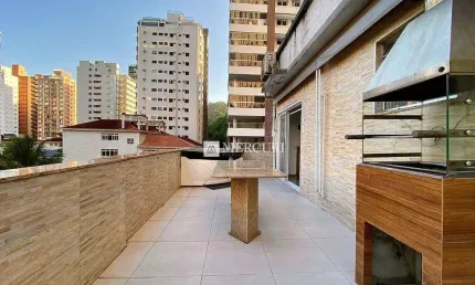 Cobertura Ampla Próximo a Praia com 1 quarto à venda, 73 m² por R$ 500.000 - Pitangueiras - Guarujá/SP - Imobiliária Mercuri