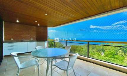 Apartamento com Vista para o Mar, 3 quartos (2 suítes) à venda, 175 m² por R$ 1.200.000 - Sorocotuba - Guarujá/SP - Imobiliária Mercuri