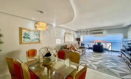 Apartamento com Vista para o Mar, 3 quartos (1 suíte) à venda, 175 m² por R$ 1.650.000 - Pitangueiras - Guarujá/SP - Imobiliária Mercuri