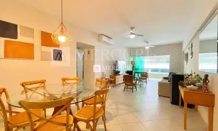 Apartamento com Varanda Gourmet, 4 quartos (2 suítes) à venda, 139 m² por R$ 900.000 - Enseada - Guarujá/SP - Imobiliária Mercuri