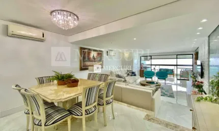 Apartamento com vista total para o mar, com 3 quartos (3 suítes) à venda, 184 m² por r$ 1.850.000 - pitangueiras - guarujá/sp – imobiliária mercuri