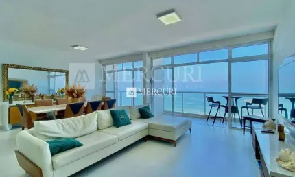 Apartamento frente mar com 3 quartos (1 suíte) à venda, 190 m² por r$ 1.800.000 - praia das pitangueiras - guarujá/sp - imobiliária mercuri