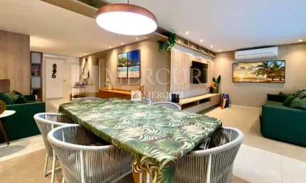 Apartamento no Guarujá, Pitangueiras, com Varanda Gourmet, com 3 Quartos.