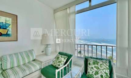 Apartamento com Vista para o Mar, 3 quartos à venda, 190 m² por R$ 1.200.000 - Pitangueiras - Guarujá/SP - Imobiliária Mercuri