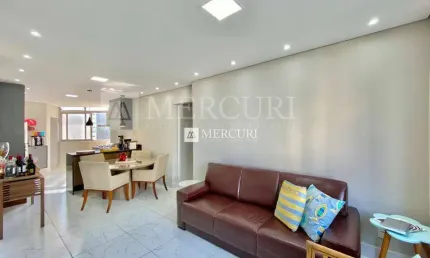 Apartamento reformado com 2 quartos (1 suíte) à venda, 85 m² por r$ 600.000 - pitangueiras - guarujá/sp - imobiliária mercuri