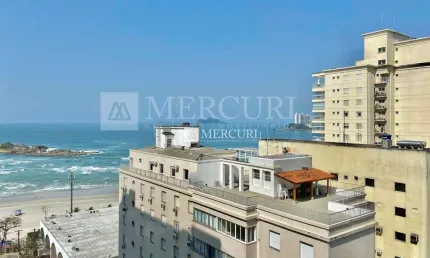 Apartamento com vista para o mar, 2 quartos (1 suíte) à venda, 90 m² por r$ 760.000 - pitangueiras - guarujá/sp - imobiliária mercuri