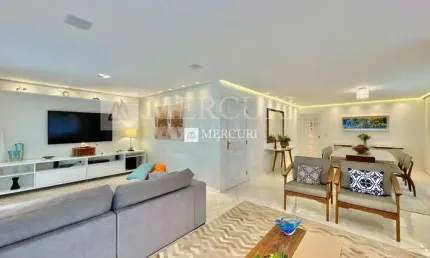 Apartamento Decorado com 4 quartos (4 suítes) à venda, 230 m² por R$ 1.300.000 - Pitangueiras - Guarujá/SP - Imobiliária Mercuri