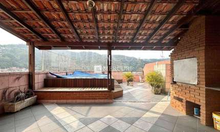Cobertura com Piscina, 2 quartos (1 suíte) à venda, 120 m² por R$ 450.000 - Enseada - Guarujá/SP - Imobiliária Mercuri