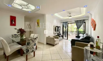 Apartamento no guarujá, enseada, 3 quartos, sala para 2 ambientes e sacada - mercuri imóveis - imobiliária no guarujá