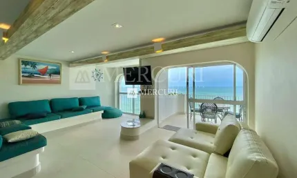 Apartamento no Guarujá, Pitangueiras, Frente Mar, com 3 Quartos.