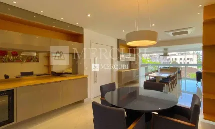 Apartamento no guarujá, enseada, 3 quartos, sala para 2 ambientes e varanda gourmet - mercuri imóveis - imobiliária no guarujá