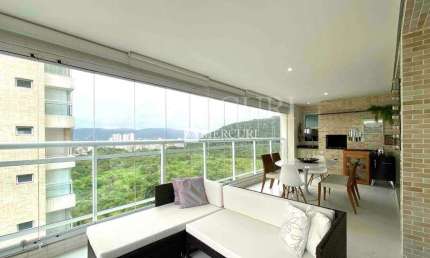 Apartamento no Guarujá, Enseada, com Vista Mar e Varanda Gourmet, com 3 Suítes.