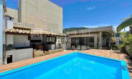 Cobertura no Guarujá, Enseada, com Vista Mar, com 3 Quartos.