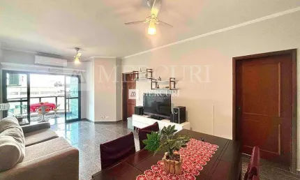 Apartamento no Guarujá, Enseada, 3 Quartos com Vista Parcial.