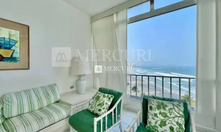Apartamento com vista para o mar, 3 quartos à venda, 190 m² por r$ 1.200.000 - pitangueiras - guarujá/sp - imobiliária mercuri