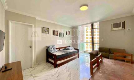Apartamento no Guarujá, Pitangueiras, Vista para o mar, 50 mts da praia, 1 quarto, sendo suíte