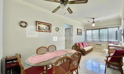 Apartamento no guarujá, enseada, com 2 quartos sendo 1 suíte.