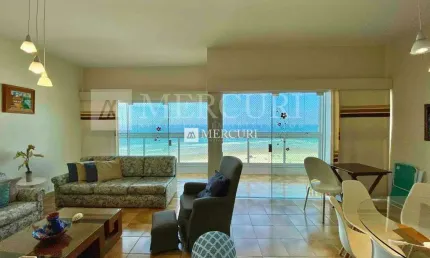 Apartamento no guarujá, praia das pitangueiras, frente para o mar, vista mar, 3 quartos sendo 1 suíte e lazer no prédio.
