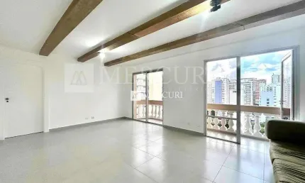 Apartamento no guarujá, pitangueiras, com sacada. 3 quartos
