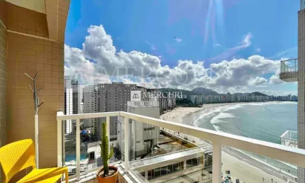 Cobertura no Guarujá, Tríplex, na Praia das Astúrias, com piscina, vista para o mar e 2 vagas de garagem - Imóvel no Guarujá.