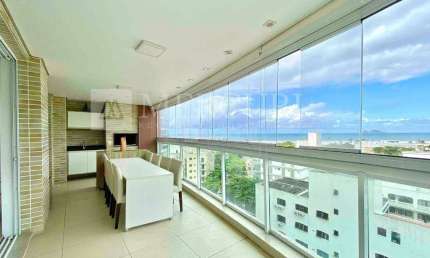 Apartamento no Guarujá, Enseada, Vista Mar, 4 Quartos e Varanda Gourmet.
