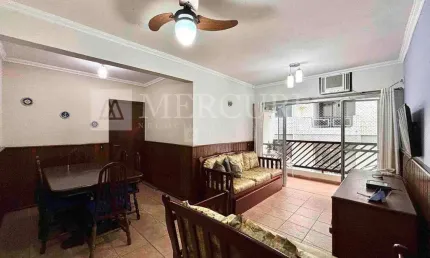 Apartamento no Guarujá, Enseada, Sacada e 3 Quartos