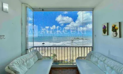Apartamento no Guarujá, Pitangueiras, 3 quartos, frente mar e prédio com lazer.