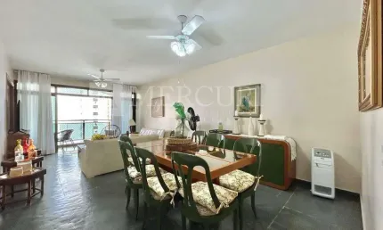 Apartamento no Guarujá, Pitangueiras, Mobiliado e Vista Parcial para o Mar.