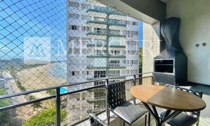 Apartamento no Guarujá, Pitangueiras, 3 quartos sendo 1 suíte e varanda gourmet com visa para o mar
