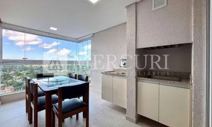 Apartamento no Guarujá, Enseada, com Vista Mar e Área Verde, 1 suíte e Área Gourmet.