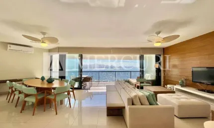 Apartamento no guarujá, jardim astúrias, 3 quartos, sala com 2 ambientes e varanda totalmente repaginado e vista para mar aberto - mercuri imóveis