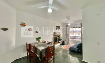 Apartamento no Guarujá, Tombo, 2 Quartos sendo 1 Suíte, Vista para o Mar e Lazer no Prédio
