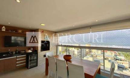Apartamento no Guarujá, Enseada,  Varanda Gourmet com Vista Mar, 3 Quartos, Mercuri Imóveis - Imobiliaria no Guarujá.