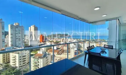 Apartamento no Guarujá, Enseada, com Vista Mar, 2 Quartos sendo 1 Suíte, Varanda Gourmet com vista para o mar  Mercuri Imóveis Guarujá