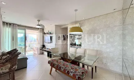 Apartamento no guarujá, enseada, com varanda gourmet, vista mar, 3 suítes, mercuri imóveis guarujá.