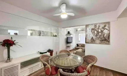 Apartamento no guarujá, enseada, 3 quartos e mobiliado.