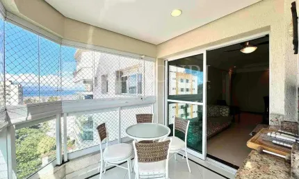 Apartamento no guarujá, enseada, varanda gourmet, vista para o mar, 3 suítes